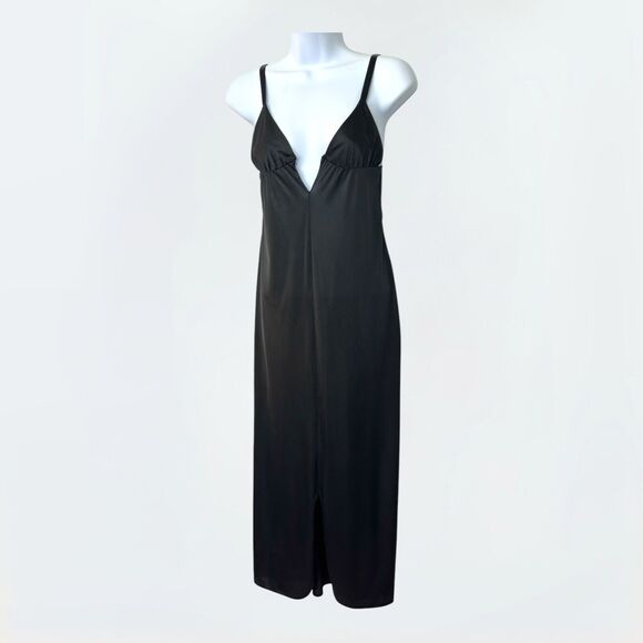 Vintage Glydons Maxi Slip Dress Womens 32 USA Hollywood Babydoll Goth Witchy Y2K - Picture 2 of 16